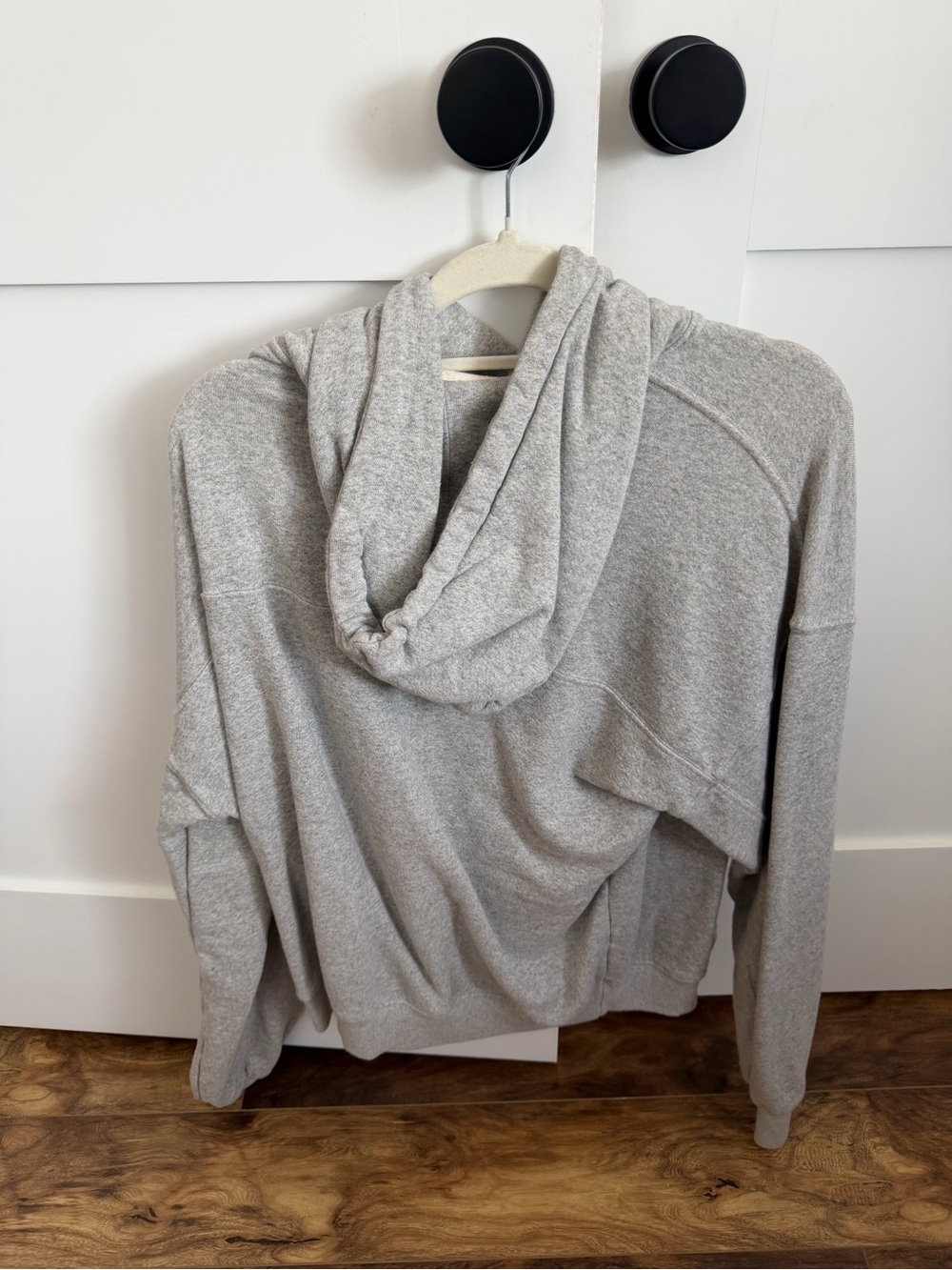 Joah Brown Gray Oversized Hooded Pullover Sweatshirt - Picture 4 of 4